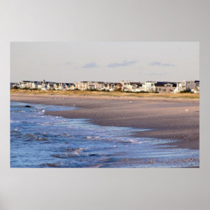 Pôster Praia da cidade da ilha do mar