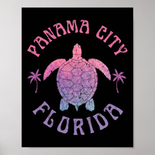 Poster Praia da Cidade do Panamá Flórida Tartaruga Marinh
