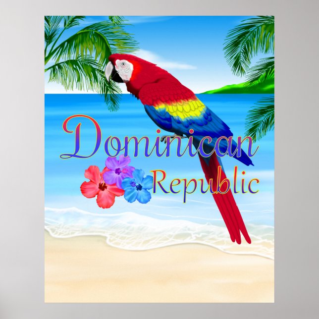 Poster Praia da República Dominicana (Frente)