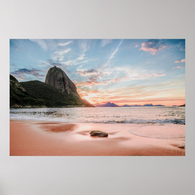 Poster Praia da Urca no Rio de Janeiro, Brasil (Frente)