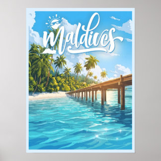 Poster Praia das Maldivas