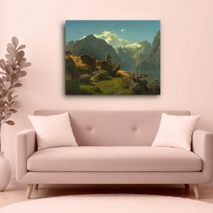 Poster Praia de Bale, Hans Fredrik Gude