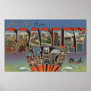 Pôster Praia de Bradley, New-jersey - grandes cenas da