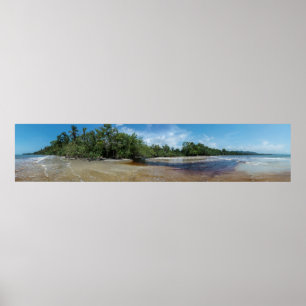 Poster Praia de Cahuita do panorama