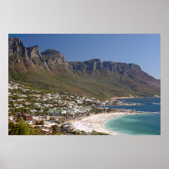 Pôster Praia de Camps Bay e Twelve Apostles (Frente)