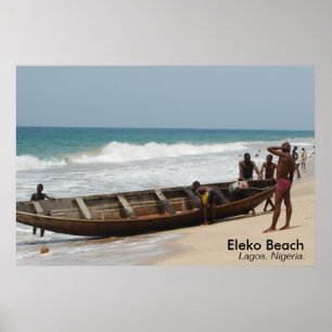 Poster Praia de Eleko, Lagos, Nigéria
