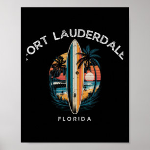 Poster Praia de Fort Lauderdale Flórida Homens Mulheres S