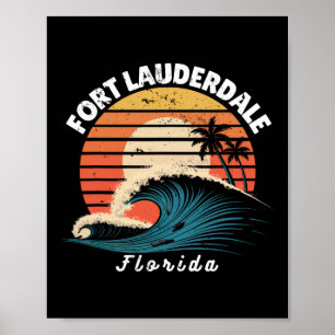 Poster Praia de Fort Lauderdale Flórida Mulheres Homens S