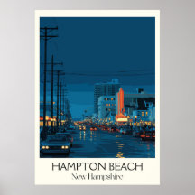 Praia de Hampton New Hampshire à Noite