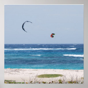 Pôster Praia de Kitesurfing