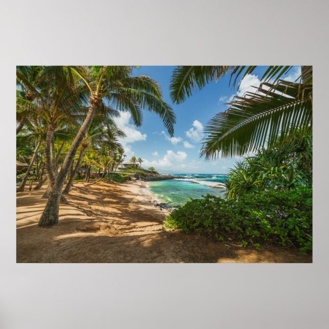 Poster Praia de Kuau Cove | Maui, Havaí (Frente)