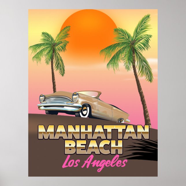 Poster praia de Manhattan Los Angeles (Frente)