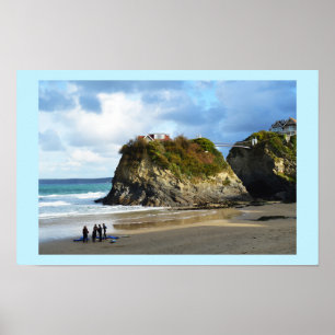 Pôster Praia de Newquay em Cornwall