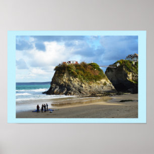 Pôster Praia de Newquay em Cornwall
