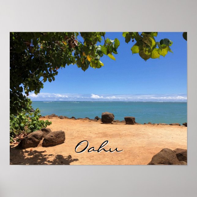Poster - Praia de Oahu (Frente)