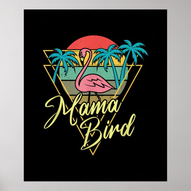 Poster Praia de Palm Sunset Sunset Palm 80 da Mama Bird F (Frente)