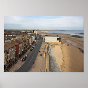 Poster Praia de Redcar a partir do Beacon