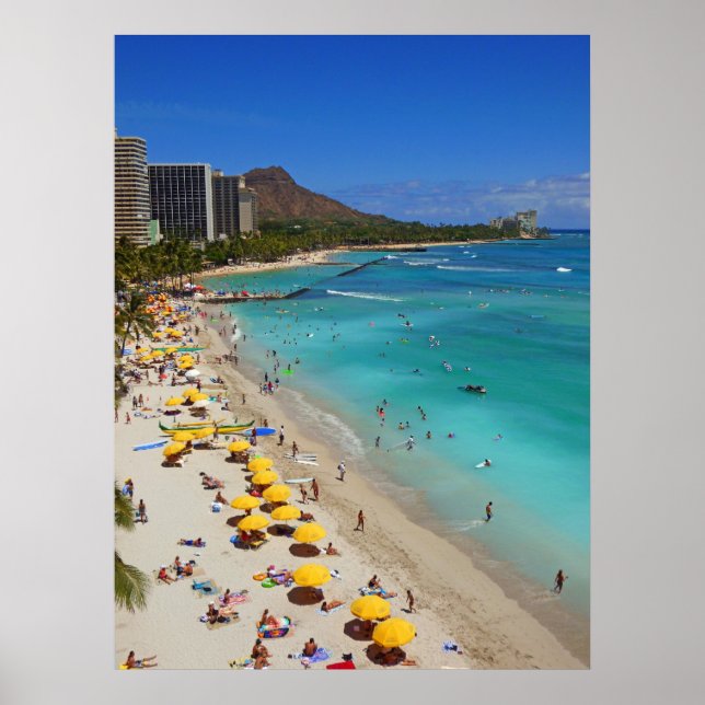 Poster Praia de Waikiki (Frente)