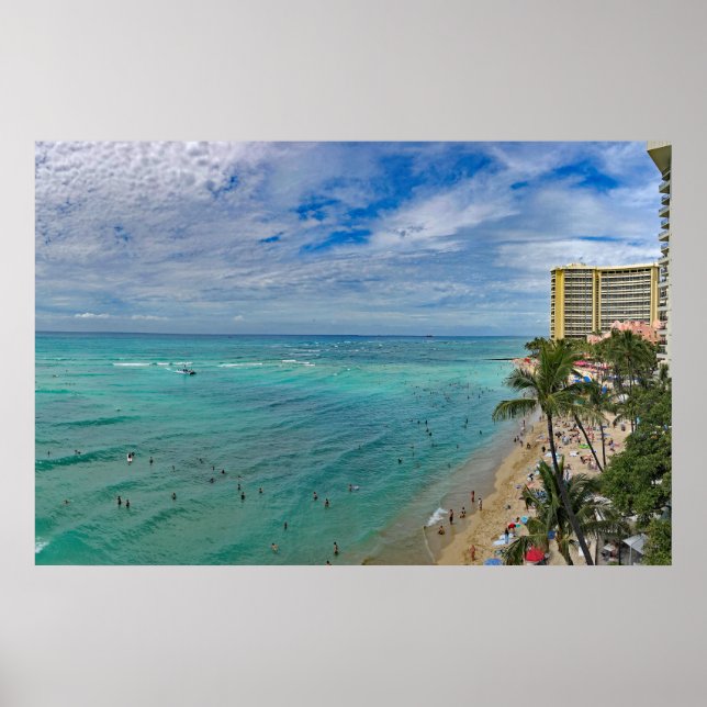 Poster Praia de Waikiki (Frente)