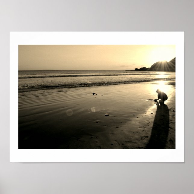 Poster Praia de Yuigahama: Kamakura, Japão (Frente)