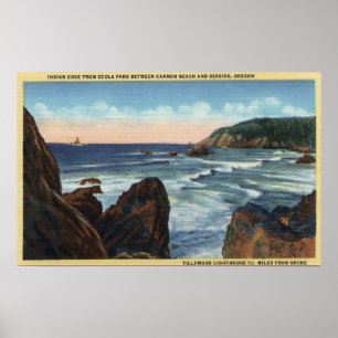 Pôster Praia do beira-mar & do canhão, Oregon