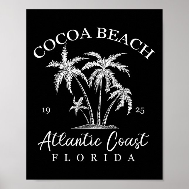 Poster Praia do Cacau, Florida Beach Design Tribal Turtle (Frente)