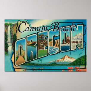 Pôster Praia do canhão, Oregon - grandes cenas da letra