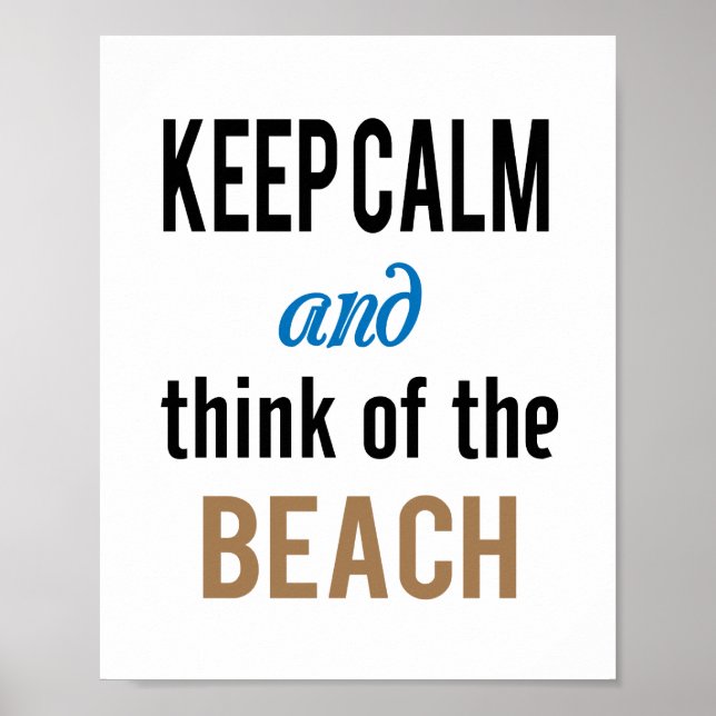 Pôster Praia do Keep Calm (Frente)