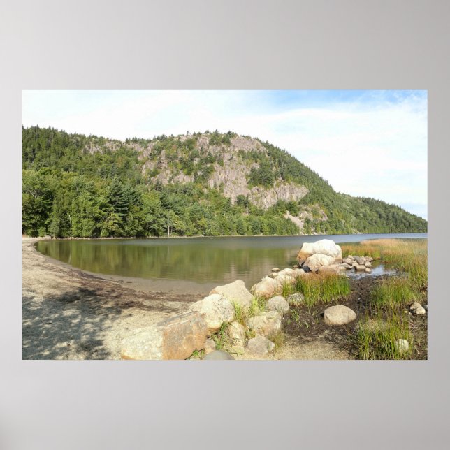 Poster Praia do Lago Echo no Parque Nacional de Acadia (Frente)