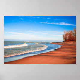Poster Praia do Lago Erie – Fotografia de Orla Tranquila