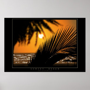 Poster Praia do por do sol