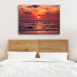 Poster Praia do Pôr do Sol Tropical Nápoles, Flórida Post