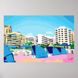 PÔSTER PRAIA DO SUL, MIAMI, FLÓRIDA