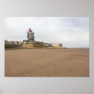 Poster Praia e Farol de Redcar