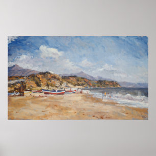 Poster Praia e montanhas Nerja 2001