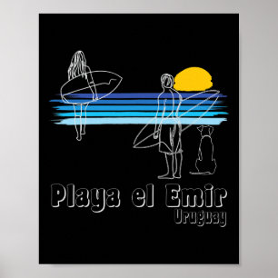Poster Praia El Emir Uruguai, Praia de Surf Surfista Garo