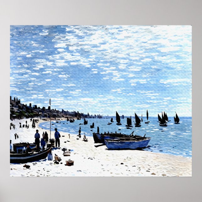 Poster Praia em Sainte-Adresse (Frente)