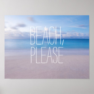 Poster Praia engraçada, por favor wanderlust do hipster