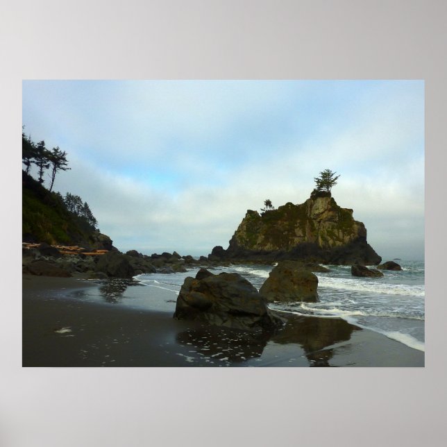 Poster Praia Escondida II no Parque Nacional Redwood (Frente)