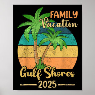 Poster Praia Gulf Shores Alabama Férias em Família 2025 V
