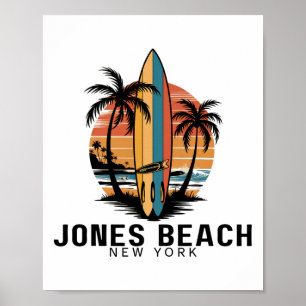 Poster Praia Jones Nova York Surfe Surfista _1