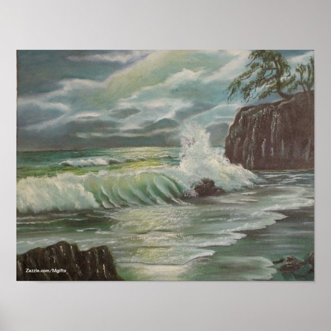 Poster Praia Moonlit (Frente)