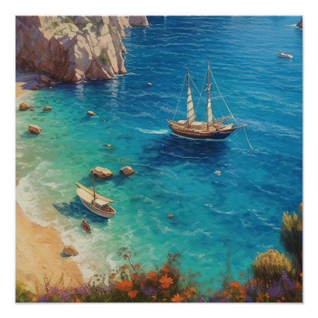 Pôster Praia na Grécia (Frente)