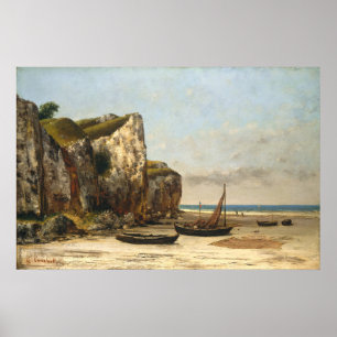 Poster Praia na Normandia - Gustave Courbet Fine Art