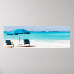 Pôster praia oceânica