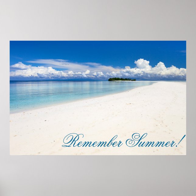 Poster praia oceânica perfeita (Frente)