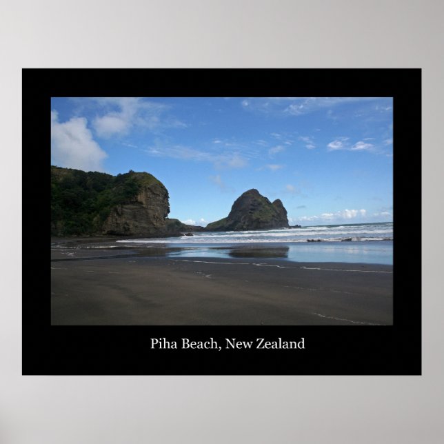 Pôster Praia Piha, Nova Zelândia #3 (Frente)