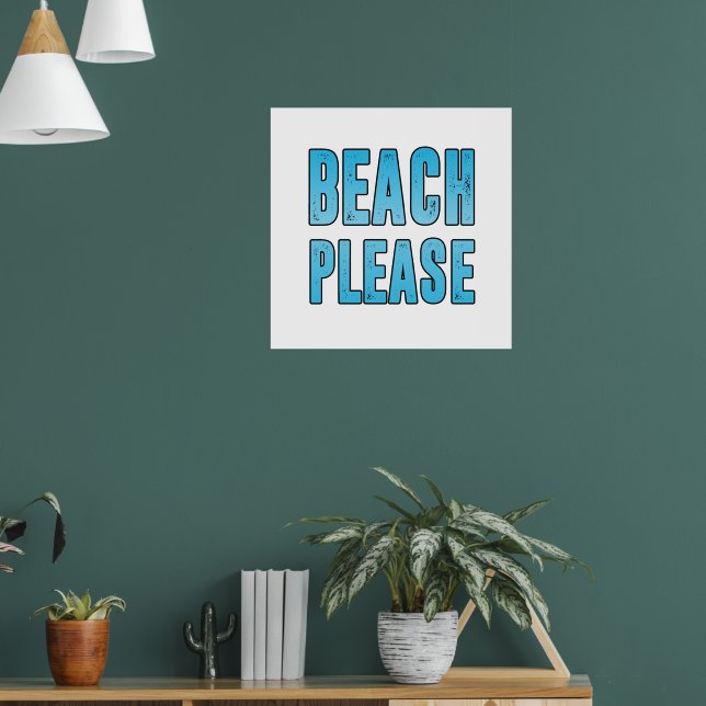 Poster Praia, por favor (Sala de Estar 1)