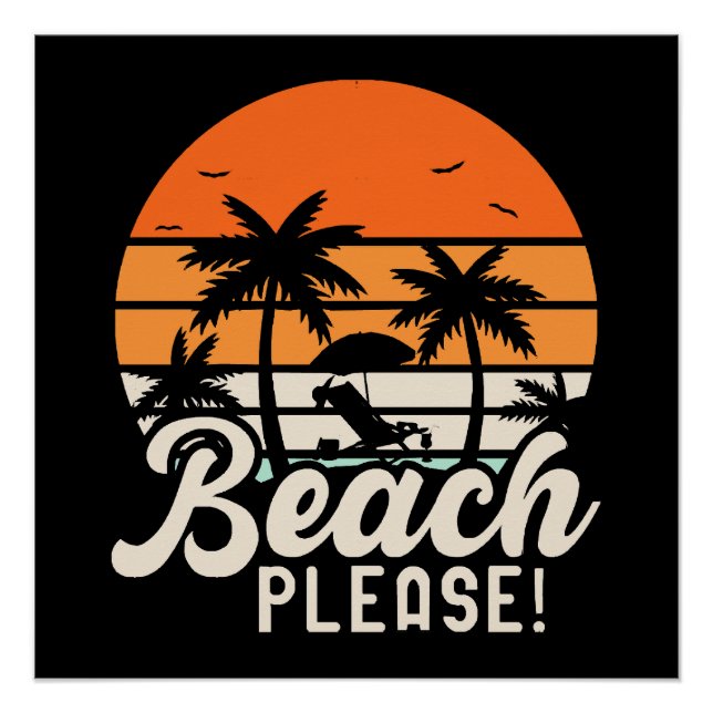 Pôster Praia Por Favor (Frente)