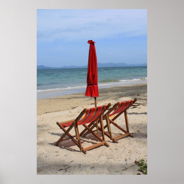 Pôster praia tropical (Frente)